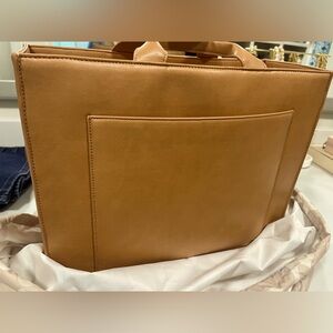 EUC Dagne Dover Daily Tote- Genuine Leather-Tan- Medium